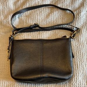 Fossil black leather bag